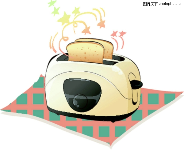 卡通电器物件图片-卡通图 面包烤炉,卡通,卡通