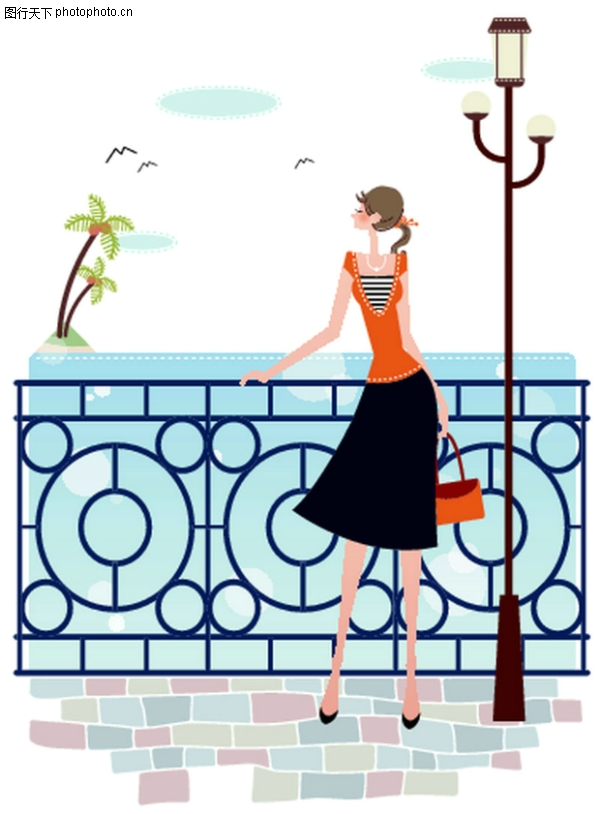 运动女性图片-女性生活图 倚栏眺望,女性生活,